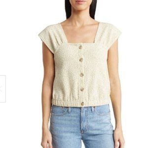 Madewell Floral Button Front Top (XS/S)